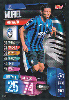 Luis Muriel Atalanta BC 2019/20 Topps Match Attax CL #ATA10